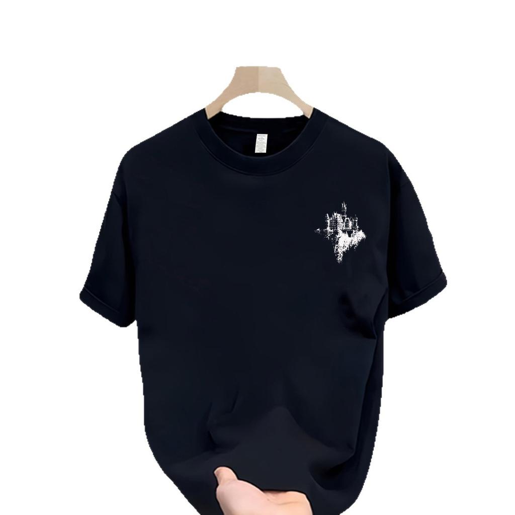 Cross-Border Exclusive Explosive Goods, Good Goods 100% Cotton Short-Sleeved Men'S Trendy T-Shirts, American Retro