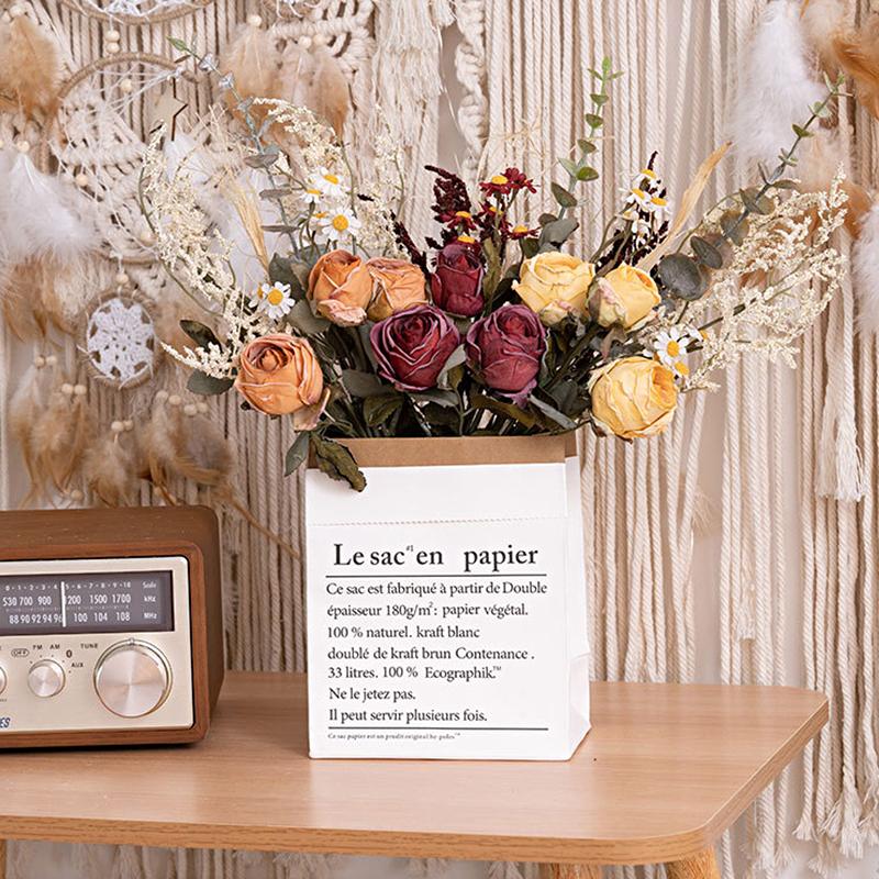 1 букет шелковых роз букет невесты держащая искусственный цветок искусственные цветы — фото 3