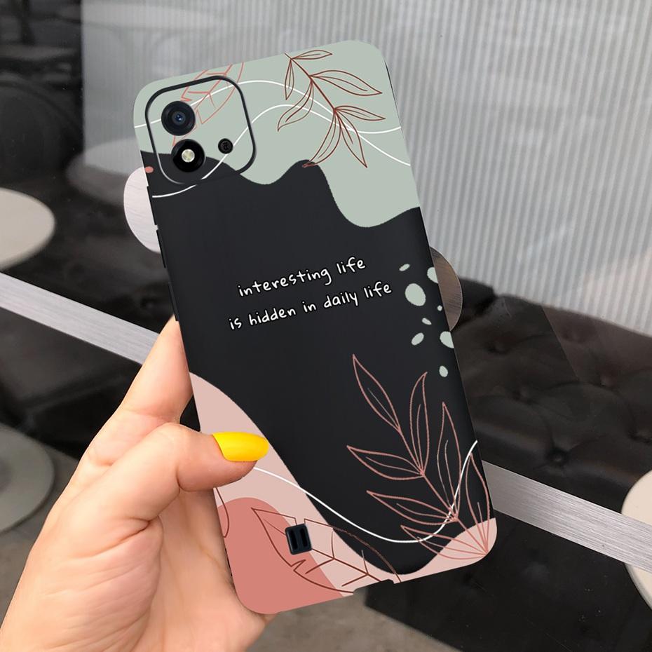 Lovely Pattern Phone Case For Realme C11 2021 C 11 2020 RMX2185 Macaroon Silicone Soft Cases Cover For Realme C11 (2021) RMX3231