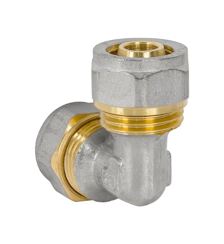 Pex-Al-Pex Chrome Elbow 20*20 Double - D006.20*20