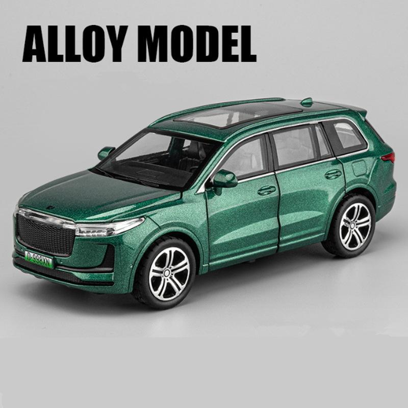 

1:32 LEADING IDEAL ONE Alloy Electric Vehicles Model Diecast Metal New Energy Car Model Simulation Sound and Light Kids Toy Gift зелений