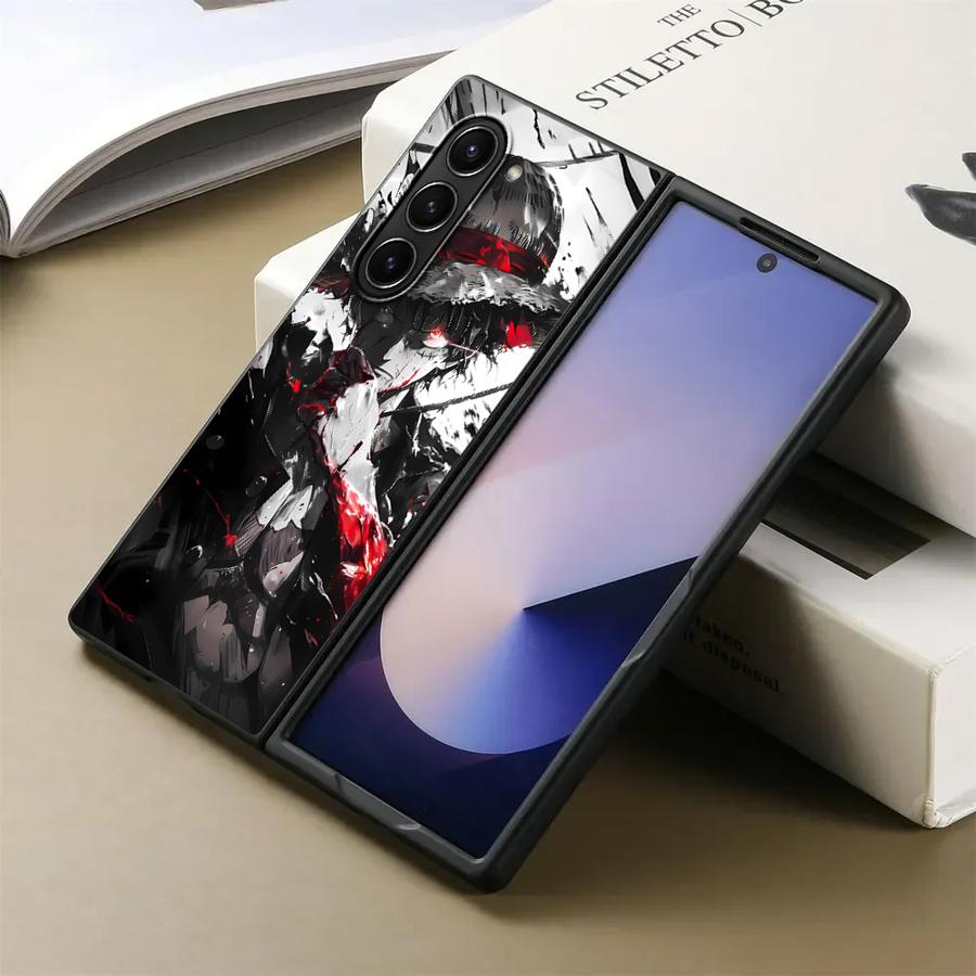 Coque Anime Zoro Luffy pour Samsung Galaxy ZFold5 ZFold6 Z Fold 7 6 5 4 3 ZFold3 ZFold4 ZFold7 Coque Arrière de Téléphone