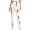 Nike Pantaloni Sportivi in Maglia a Righe Vita Alta Vestibilità Slim Fit Zip ai Polsini Donna Fondo Avorio FN7130-110