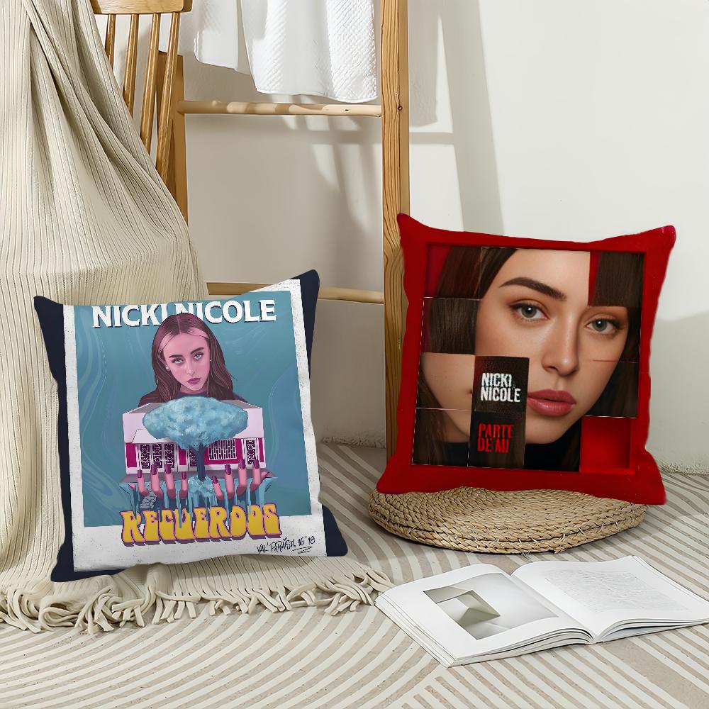 Nicki Nicole Singer Pillow Case Home Cushion Cover Suitable For Office Sofa Car Suitable For All Seasons