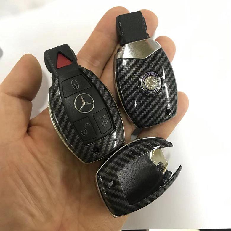 Ford Car Key Case for Mondeo, Focus, Mustang, Explorer, F150, Territory - Carbon Fiber Pattern Shell