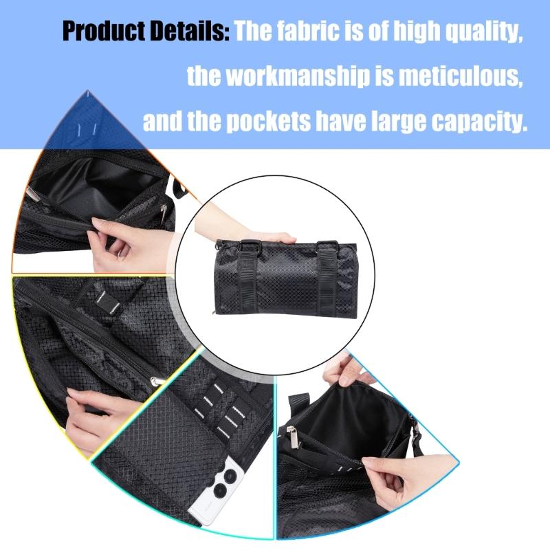 Golf Accessory Bag Pouch Zippered Valuables Bag Golf Pouch Organizer Bag Foldable Golf Ball Pocket for Man Adults