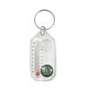 Portable Small Keychain Thermometer Compass Outdoor Mountaineering Buckle Compass Pointer for Wilderness Exploration