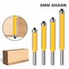 8 Handle Extended Trimming Knife with Bearing Straight Knife Trimming Knife, Woodworking Router Woodworking Milling Cutter Imitation, Slotting Knife