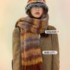 Rainbow Scarf Women's Winter Woolen Lengthened and Widened Fringed Scarf Warm and Thickened Cold-proof Couple Atmosphere Shawl