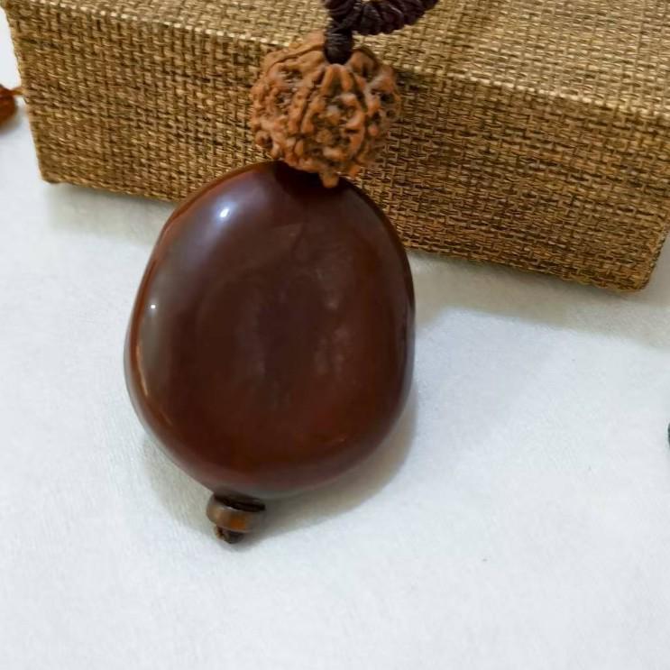 Women's Retro Ethnic Style Adjustable Long Sweater Chain with Natural Peace Bean Charm