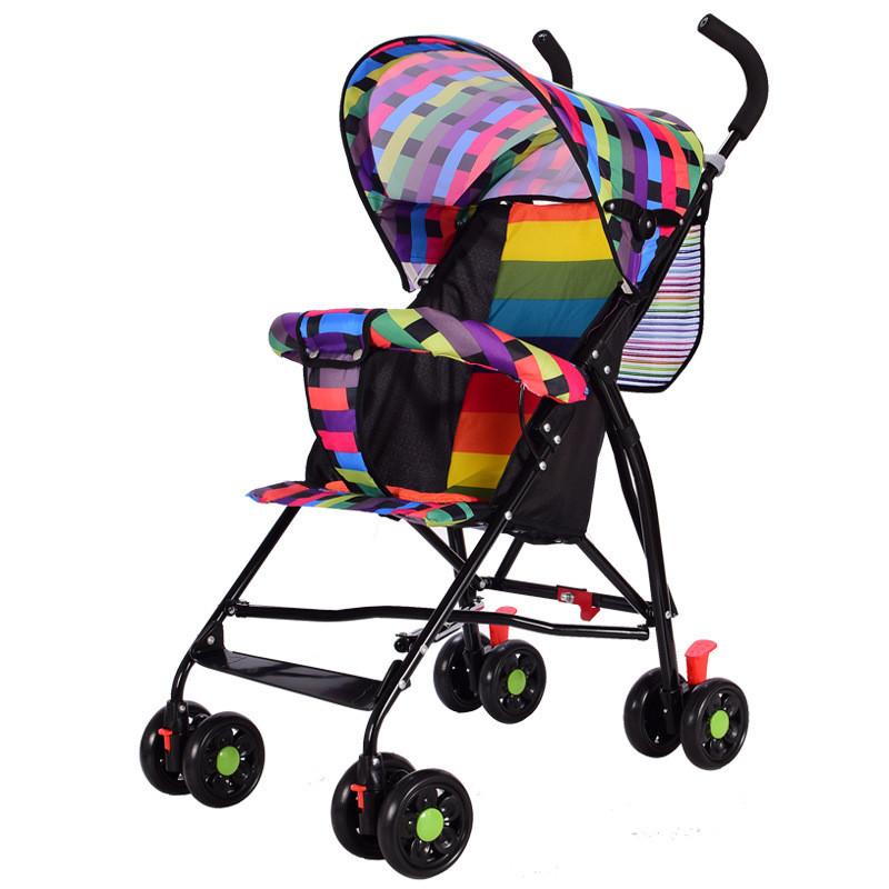 Stroller Ultra Kids Lightweight Foldable Convertible Seat One Button Rotation
