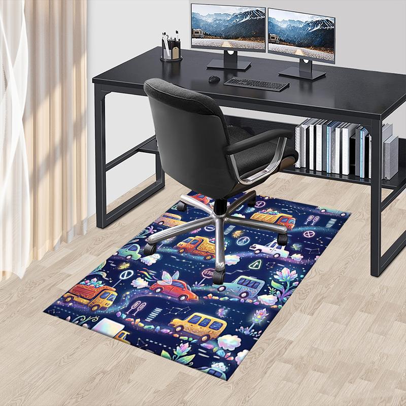 1PC Cars Traffic Non-Slip Floor Carpet Compatible for Office&Living Room&Bedroom&Dining Room - Soft & Pattern-G0317