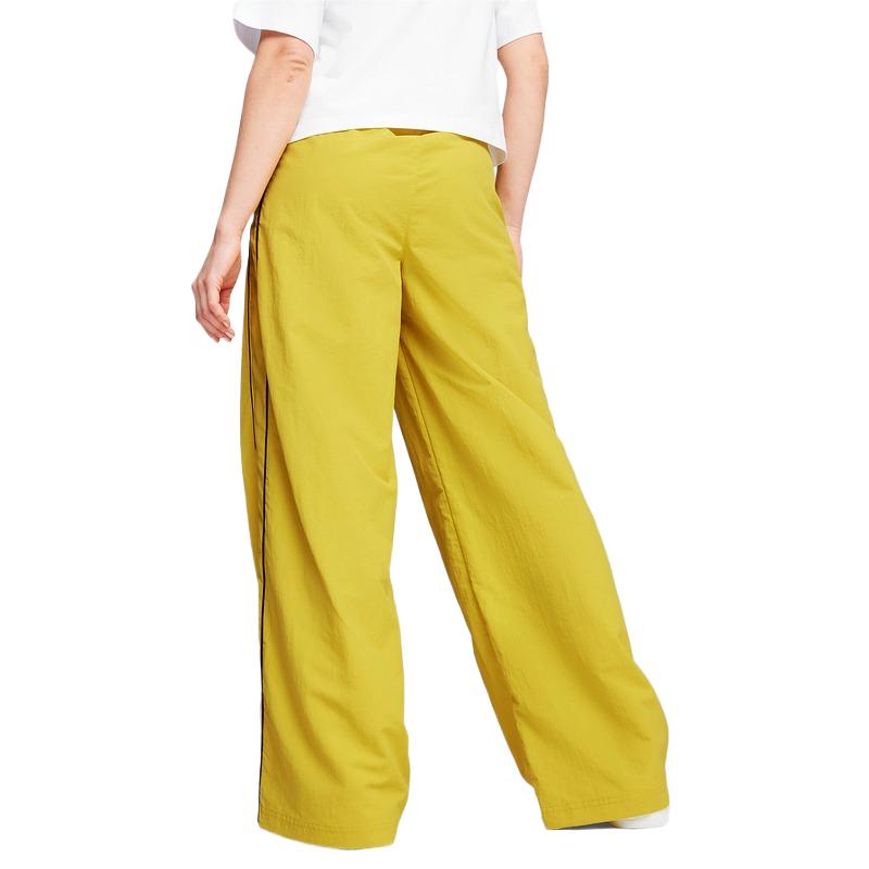 Puma Logo Embroidered Design Loose Wide Leg Comfortable Drawstring Mid Rise Casual Pants Women Pants Pear-Yellow 629110-41
