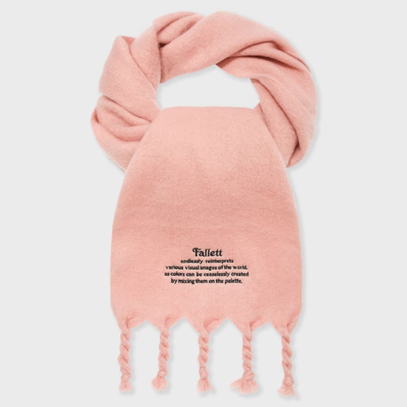 

FALLETT Oversized Story Logo Muffler Pink F