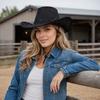 Sombrero de Vaquero Occidental, Sombrero de Gamuza Suave de Ala Ancha para Protección Solar, Sombrero para Acampar al Aire Libre para Hombres Mujeres, Sombrero de Pescador con Toldo Solar para Exteriores con Ajustable