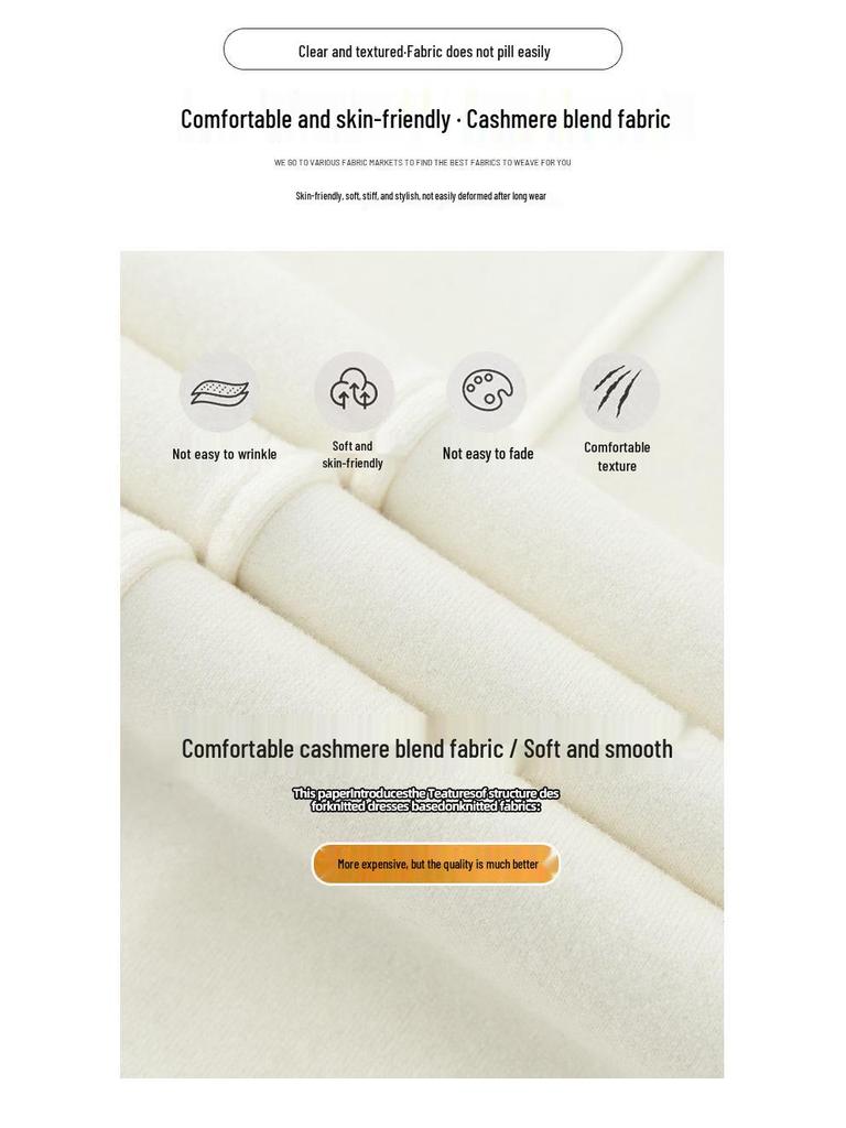 Design-Sense Thick Woolen A-Line Long Umbrella Skirt for Women - High-Waisted, Hip-Covering Autumn/Winter Style