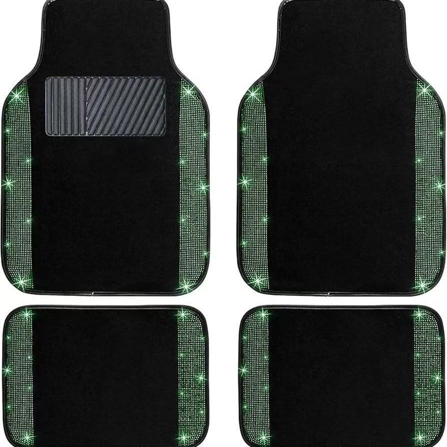 Crystal Velvet Non-Slip Car Floor Mats - Dirt & Wear-Resistant, Easy To Clean.