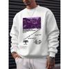 New York City Print Men's Pullover Round Neck Long Sleeve Sweatshirt Pattern Loose Casual Top for Autumn Winter Men's Clothing As Gifts