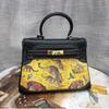 Borsa Kelli alla Moda Nuova con Fantasia a Cartoni Animati Vera Pelle di Mucca Primo Strato Borsa a Spalla Singola Diagonale da Donna