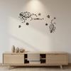 3D Acrylic Wall Decal Easy to Apply Floral Vine Wall Sticker Botanical Vine Decal Removable Home Decor Peel and Stick