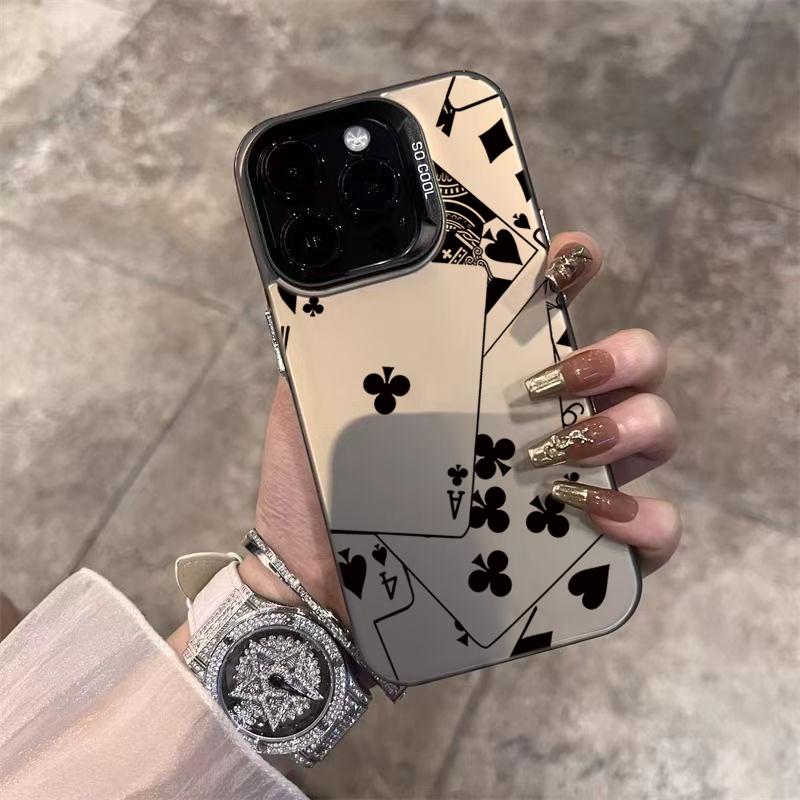 Colorful Ink Painting Poker Line Pattern Phone Case For iPhone 17 17 Air 16 15 14 13 12 11 Pro Max Mini XS XR 8 7 Plus Air Cover