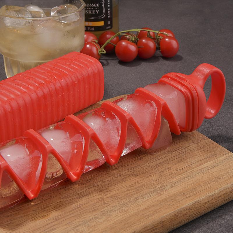 Kreativní forma na ledové kostky Vytahovací bar 10 přihrádek Forma na ledové kostky Mrazicí silikonová nádoba Vhodná pro domácí bary Kuchyně Domácí