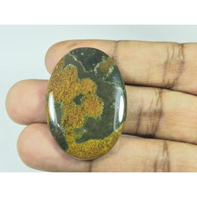 28X40X05MM Natural Ocean Jasper Oval Shape Cabochon Loose Gemstone 53Cts. G-337
