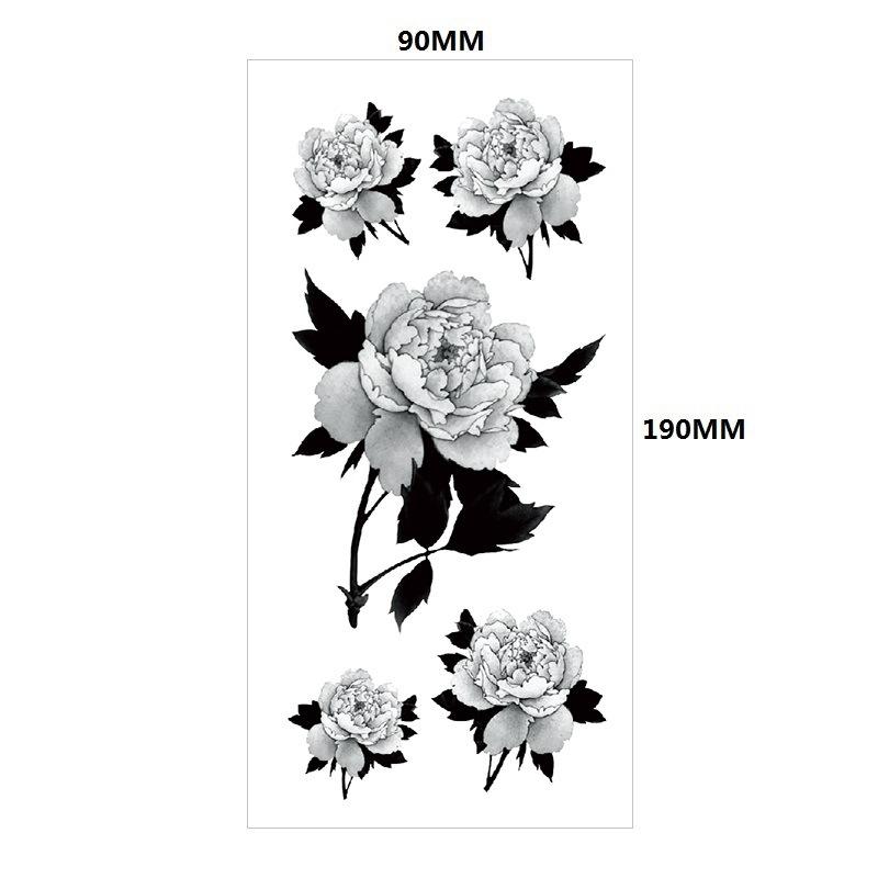 Water Transfer Phoenix Flower Colored Rose Waterproof Tattoo Sticker Set Simulation Tattoo Sticker