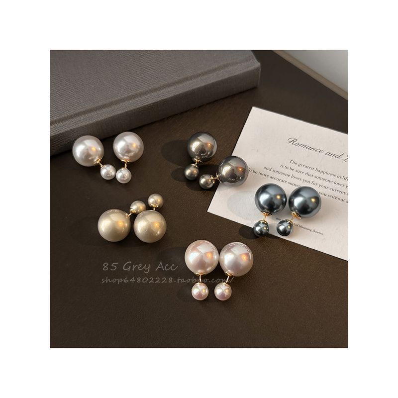 Female Multiple Ways to Wear Accessible Luxury S925 Silver Pearl Stud Earrings