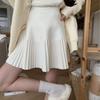 Gestrickter Falten-Minirock im koreanischen Stil - Vielseitig passend für Damen im Herbst/Winter