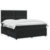 Box Spring Bed with Mattress Black 140 X 190 Cm Velvet