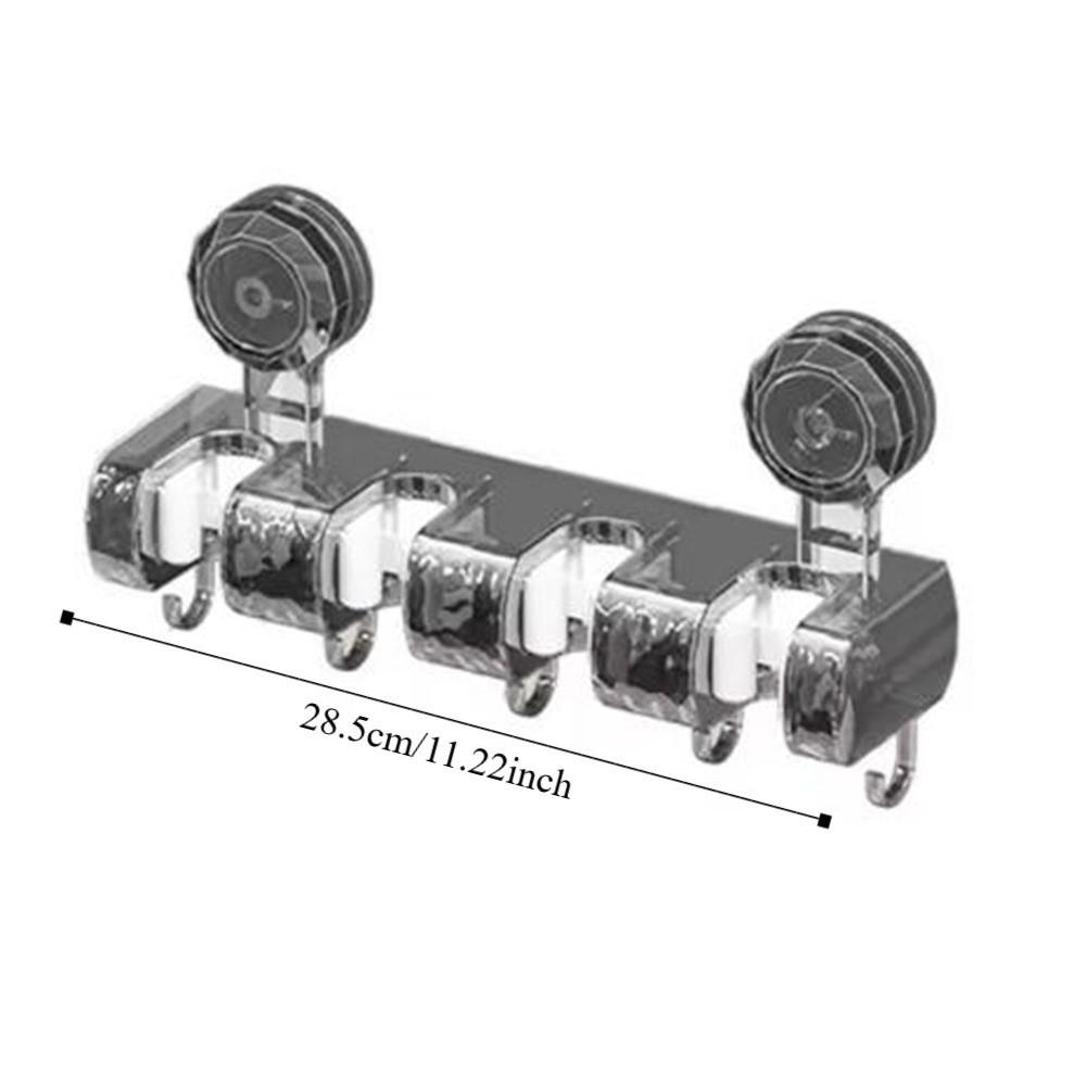 Practical Free Hole Mop Clip Multi-Purpose Wall Mount Suction Cup Hooks Light Luxury Plastic Bathroom Storage Hooks Kitchen