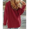 Womens Lapel Long Sleeve Casual Shirt Coat with Pockets Autumn Winter Loose Casual Plush Long Sleeve Jacket