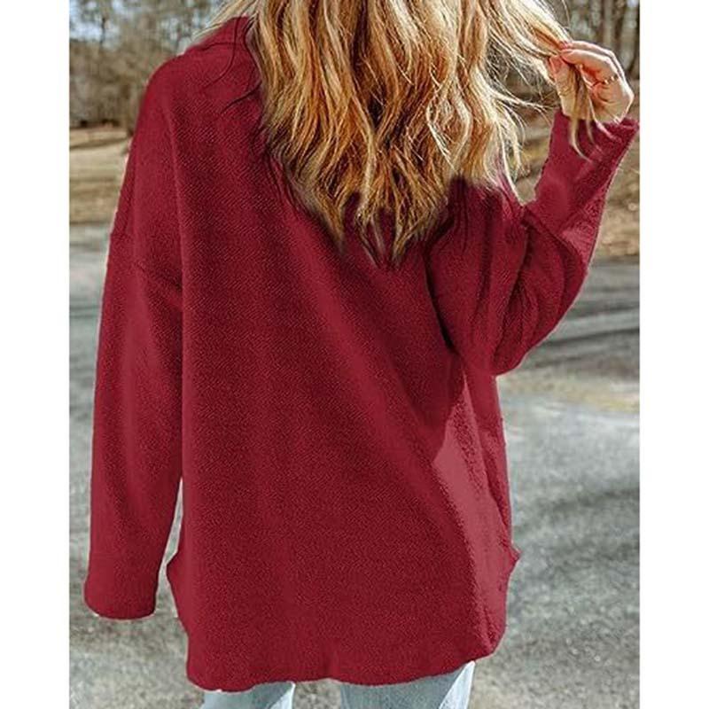 Женская повседневная рубашка с длинным рукавом и лацканами — фото 16