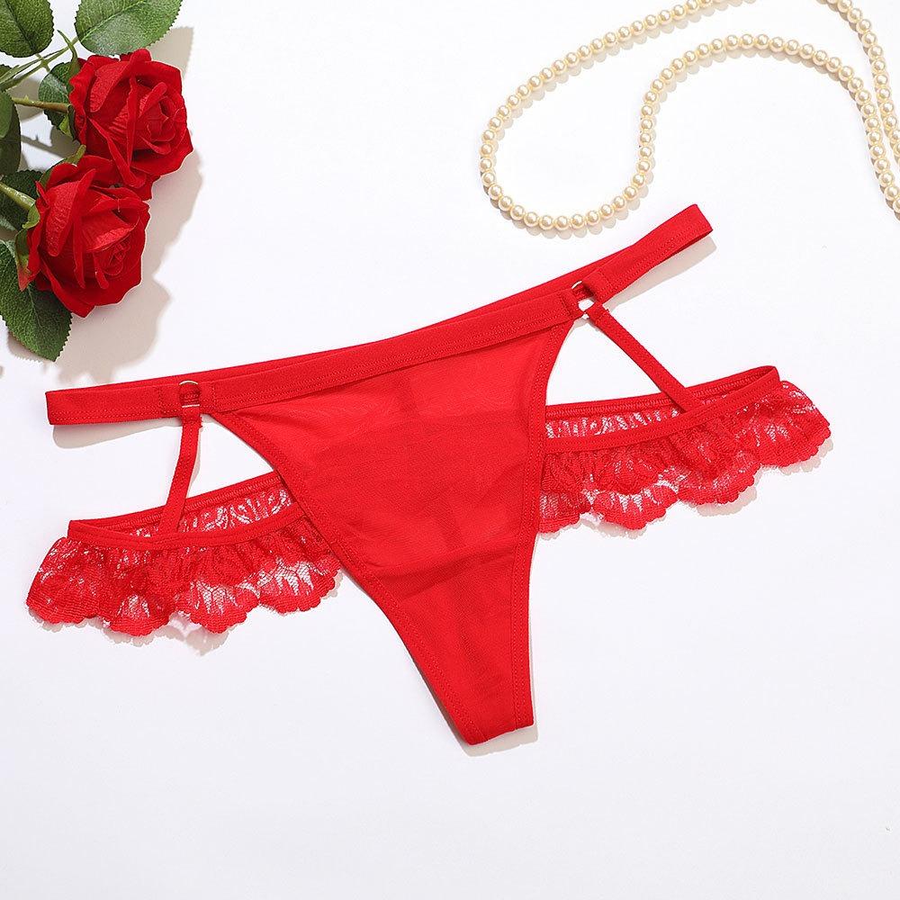Transparent Underwear for Women Thin Strap Mesh Lace Briefs Thin Lace Panties Lady