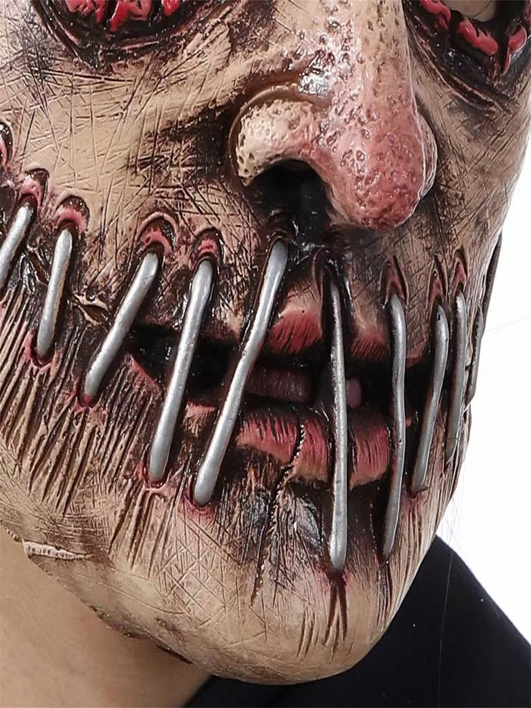 Halloween Party Big Mouth Nail Horror Mask Latex Ghost Festival Soft Simulation Headgear Dress up