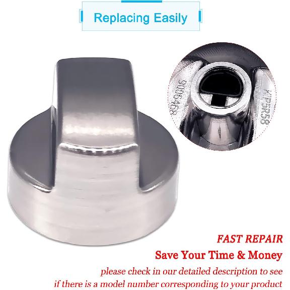 YMDparts Wolf Range Hood Knob Replacement 811195 805328 KIP5D44 5D44 B002MFNQ34 Ventilation Hood Knob for Sub-Zero Wolf (3 Pack)
