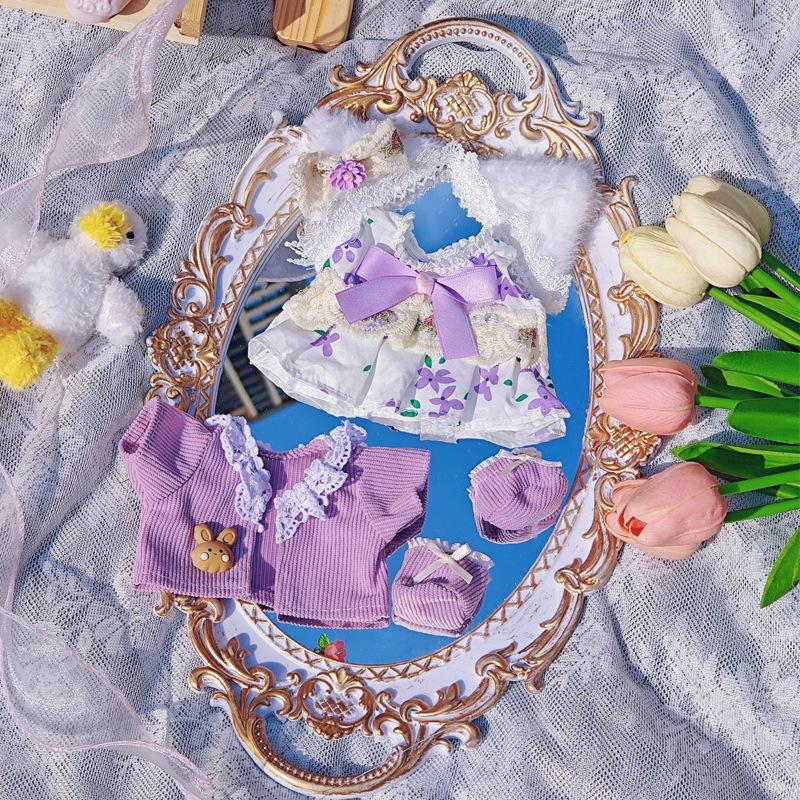 Unisex 20cm Cotton Plush Doll Clothes - Dress Up Fashionable Outfits