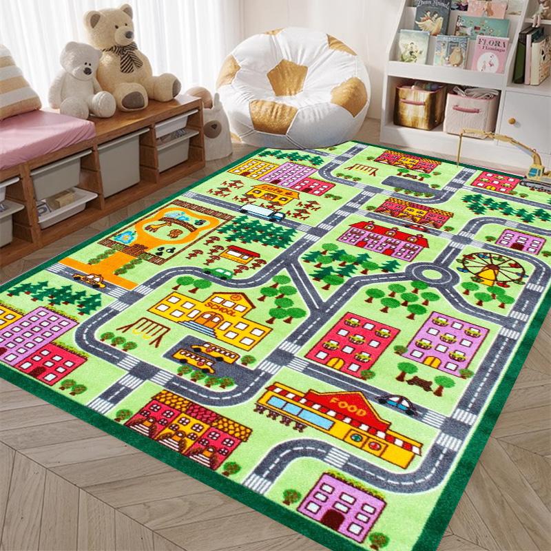 Tappetino da gioco per bambini Autostrada Città Simulazione Traffico Area Gioco Tappeto per Casa Soggiorno Camera da Letto Divano Bambini Tappetino Antiscivolo