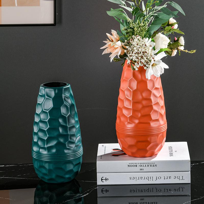 Creative meteorite plastic vase Nordic Unbreakable Plastic Flower Vase Simple Style Room Home table Modern Decoration vase