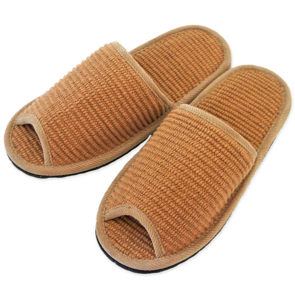 Hakihaki Kobo Slippers by Jumbo Made in Indian Outer Felt Size Up to Brown - CREO Slippers, Japan, Cotton, Stitch, Sole, LL, Quiet, Roomy, 29cm,