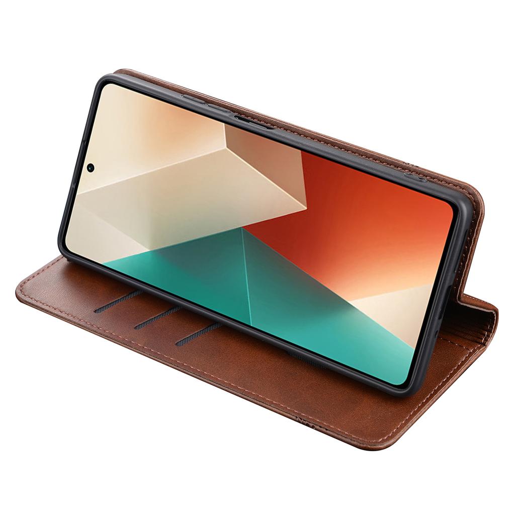 AZNS For Xiaomi Redmi Note 13 5G Case PU Leather Flip Folio Phone Cover with Card Holders