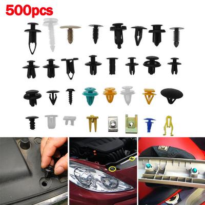 500pcs Universal Mixed Car Fastener Bumper Door Panel Fender Liner Clips Retainer