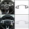 For Mercedes Benz C E GLC CLA Class W205 W213 X253 ABS Silver Car Steering Wheel Trim Cover Sticker Decal Decorative Accessories