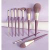 9-Piece Solid Rod Purple Potato Makeup Brush Set - Eyeshadow & Powder Brushes