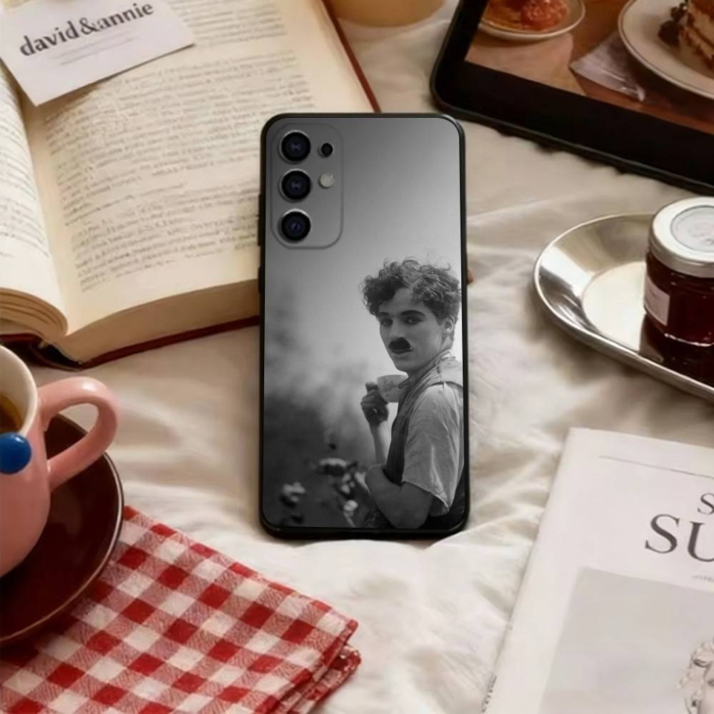 Charlie Chaplin Phone Case Soft black For Samsung S25,S24,S21,S22,S23,S30,Ultra,S20,Plus,Fe,Lite
