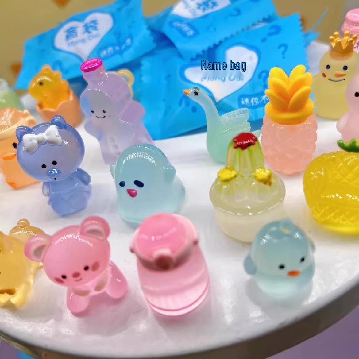 Luminous Glow-in-the-Dark Gashapon Blind Bag Figurine Gift for Kids Glow-in-the-Dark Blind Bag [1 piece]