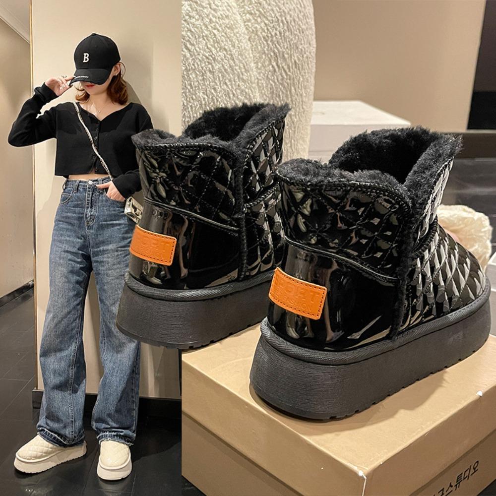 Winter Waterproof and Plush Thick Soled Snow Boots for Women