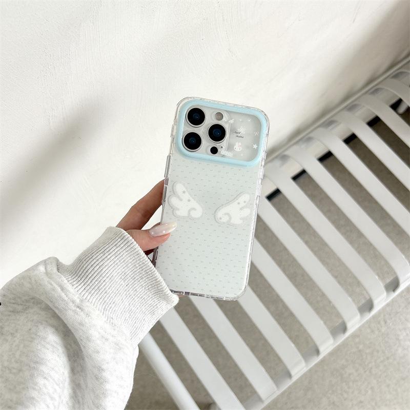 

Polka Dot Glitter Wings Chain Case for iPhone 17, 16 Pro Max, 15, 14 - Premium Feel iPhone 15 Pro