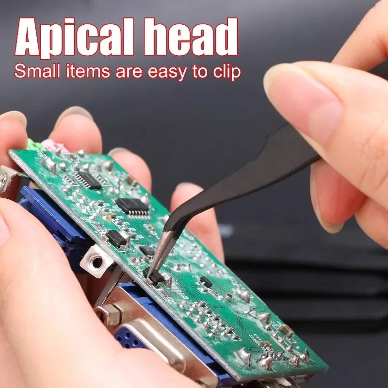 Anti-Static Stainless Steel Tweezers Precision Maintenance Industrial Electronic Repair Tool Car Body Sheet Metal Repair Tools